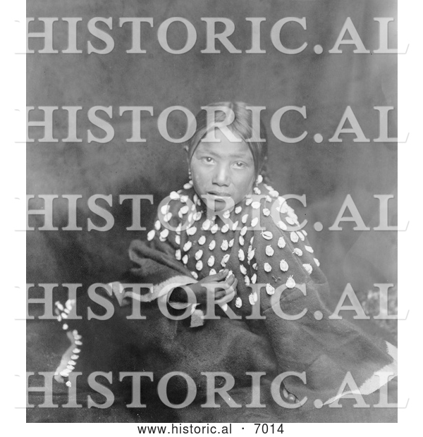 Historical Photo of Sioux Indian Child 1905 - Black and White