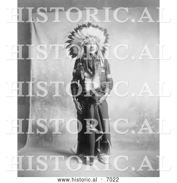 Historical Photo of Sioux Indian Named Eagle Shirt 1900 - Black and White