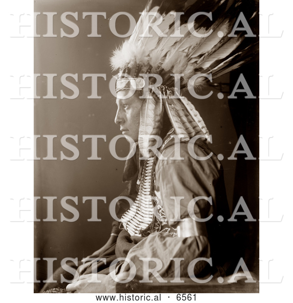 Historical Photo of Sioux Native American Man Named Whirling Hawk 1900