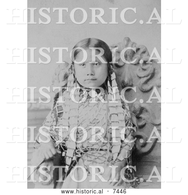 Historical Photo of Standing Holy, Daughter of Sitting Bull 1885 - Black and White