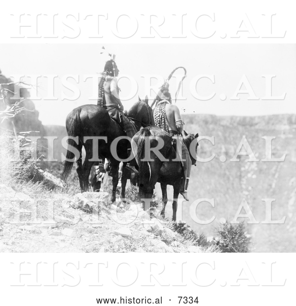 Historical Photo of Two Crow Indians, Packs the Hat and Which Way 1908 - Black and White