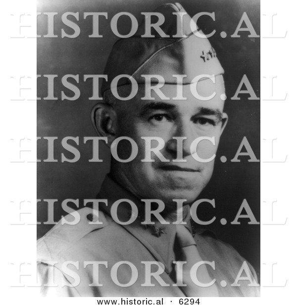 Historical Photo of U.S. Military Portrait: Omar Nelson Bradley - Black and White Version