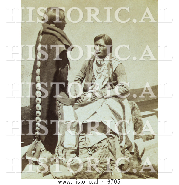 Historical Photo of Ute Braves 1874 - Sepia