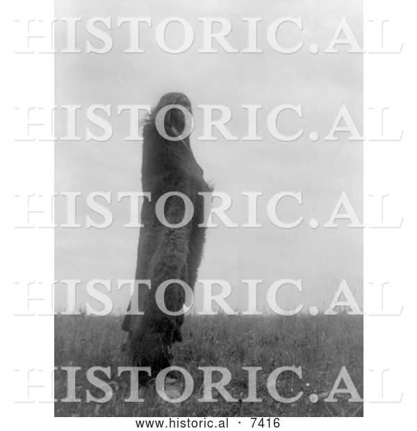 Historical Photo of Yellow Owl a Hidatsa Native American 1908 - Black and White