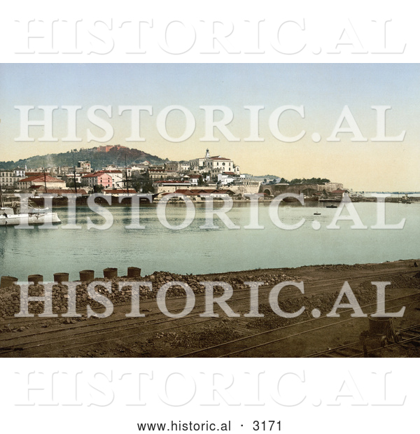 Historical Photochrom of Bona (Annaba), Algeria