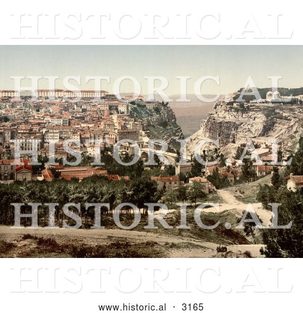 Historical Photochrom of Constantine, Algeria