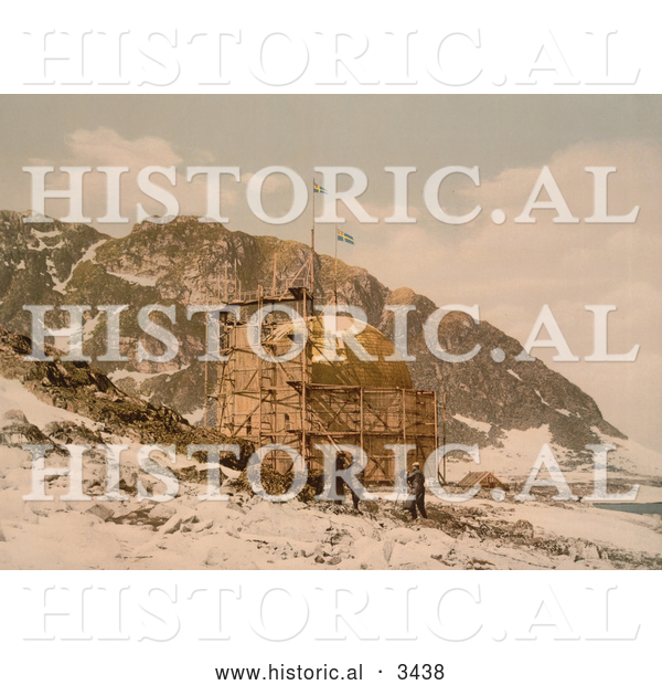 Historical Photochrom of Danskoen, Spitzbergen, Norway