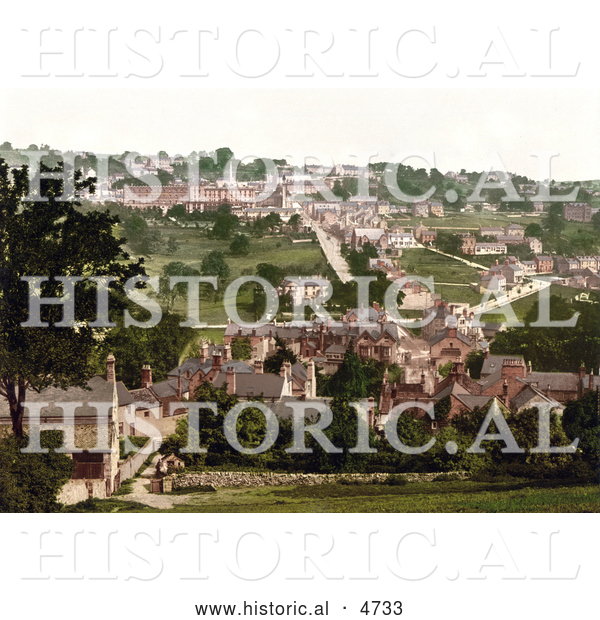 Historical Photochrom of Matlock Bank Derbyshire England