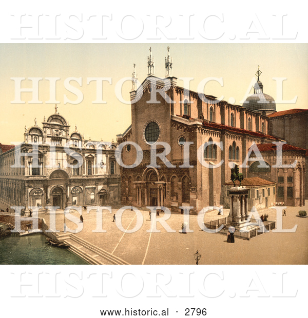Historical Photochrom of St. John and St. Paul Church