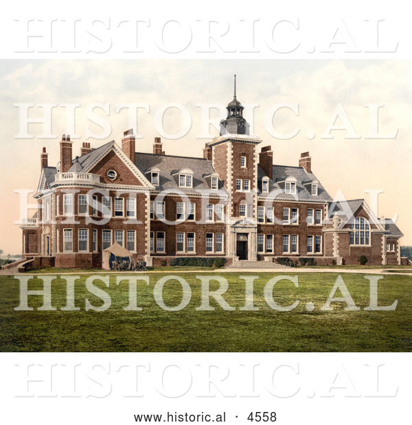 Historical Photochrom of the Historical Rustington Convalescent Home, a Nursing Home in Littlehampton Arun West Sussex England UK