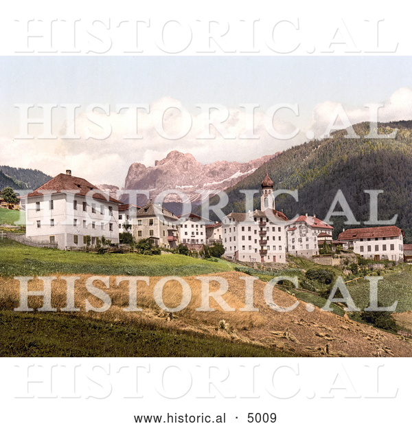 Historical Photochrom of Welschnofen, Tyrol, Austria