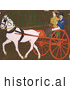 Historical Illustration of a Horse Pulling a Coach by Picsburg