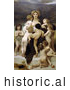 Historical Illustration of a Woman Surrounded by Many Nude Children, the Motherland by William-Adolphe Bouguereau by JVPD