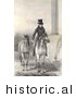 Historical Illustration of Andrew Jackson on Horseback While Walking Another Horse by JVPD