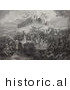 Historical Illustration of Christopher Columbus, Pilgrims, Battles and Presidents - Black and White Version by JVPD