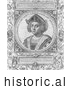 Historical Illustration of Christophorus Columbus - Black and White Version by JVPD