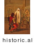 Historical Illustration of Nun Standing in Front of Painter by JVPD