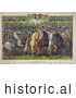 Historical Illustration of Prominent Union and Confederate Generals and Statesmen on Horses by Picsburg
