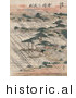 Historical Illustration of Rain over Lake Biwa and Karasaki Pine, Japan by JVPD