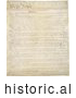 Historical Illustration of the First Page of the United States Constitution by JVPD