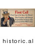 Historical Illustration of Uncle Sam: First Call I Need You in the Navy This Minute! - Navy Recruiting Station by JVPD