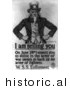Historical Illustration of Uncle Sam: I Am Telling You to Enlist in the Army by June 28th - Black and White Version by JVPD