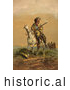 Historical Illustration of William F Cody (Buffalo Bill) by JVPD