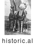 Historical Image of a Native American Indian Chief Ignacio with Horse 1904 - Black and White by JVPD