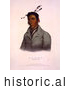 Historical Image of Chippeway Chief Ka-Ta-Wa-Be-Da 1841 by JVPD