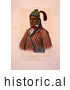 Historical Image of Creek Indian Warrior Named Me-Na-Wa by JVPD
