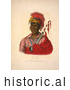 Historical Image of Ioway Native American Warrior, Tah-Ro-Hon by JVPD