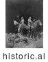 Historical Image of Native American Nez Perce Men on Horseback 1910 - Black and White by JVPD