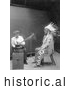 Historical Image of Piegan Indian, Mountain Chief and Phonograph 1916 - Black and White Version by JVPD
