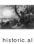 Historical Image of the Arrival of Hendrick Hudson in the Bay of New York - September 12, 1609 by JVPD