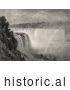 Historical Image Sketch a Rainbow at Niagara Falls by JVPD