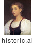 Historical Painting of a Portrait of a Girl, Biondina by Frederic Lord Leighton by Picsburg