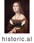 Historical Painting of a Young Woman Named La Muta, by Raphael by JVPD