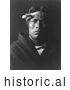 Historical Photo of Acoma Indian Man 1904 - Black and White by JVPD
