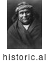Historical Photo of Acoma Indian Man Wearing Headband 1904 - Black and White by JVPD