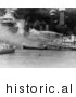 Historical Photo of American Sailors Fighting Flames on the Attack of Pearl Harbor - Black and White Version by JVPD