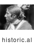 Historical Photo of Amos Two Bulls, Sioux Native American Indian 1900 - Black and White by JVPD