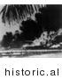 Historical Photo of an Explosion During the Attack on Pearl Harbor - Black and White Version by JVPD