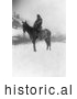 Historical Photo of Apsaroke Indian on Horse 1908 - Black and White by Picsburg