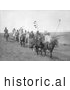Historical Photo of Atsina Men on Horses 1908 - Black and White by JVPD