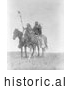 Historical Photo of Atsina Native Chiefs on Horses 1908 - Black and White by JVPD