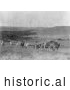 Historical Photo of Atsina Natives on Horses 1908 - Black and White by JVPD
