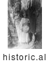 Historical Photo of Cahuilla Native American Girl 1905 - Black and White Version by JVPD