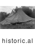 Historical Photo of Canvas Tipis 1910 - Black and White by JVPD