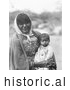 Historical Photo of Chemehuevi Indian Mother and Child 1907 - Black and White by Picsburg