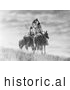 Historical Photo of Cheyenne Native American Warriors on Horses 1905 - Black and White by JVPD